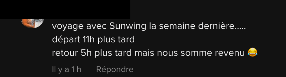 Commentaire de TikTok.