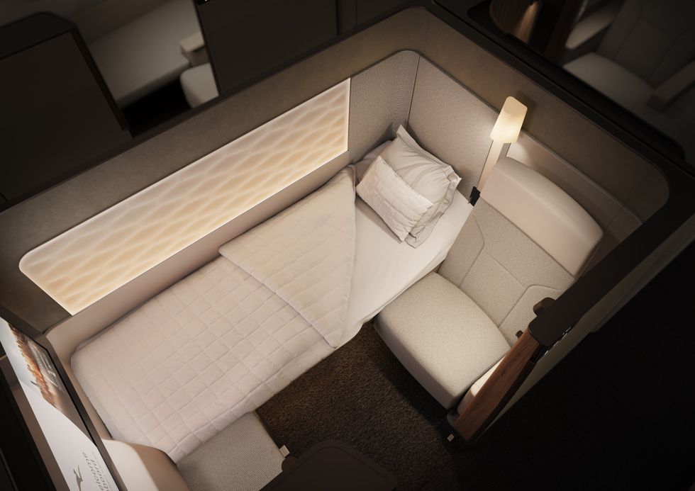 Qantas airline's new cabins on its A350S.
