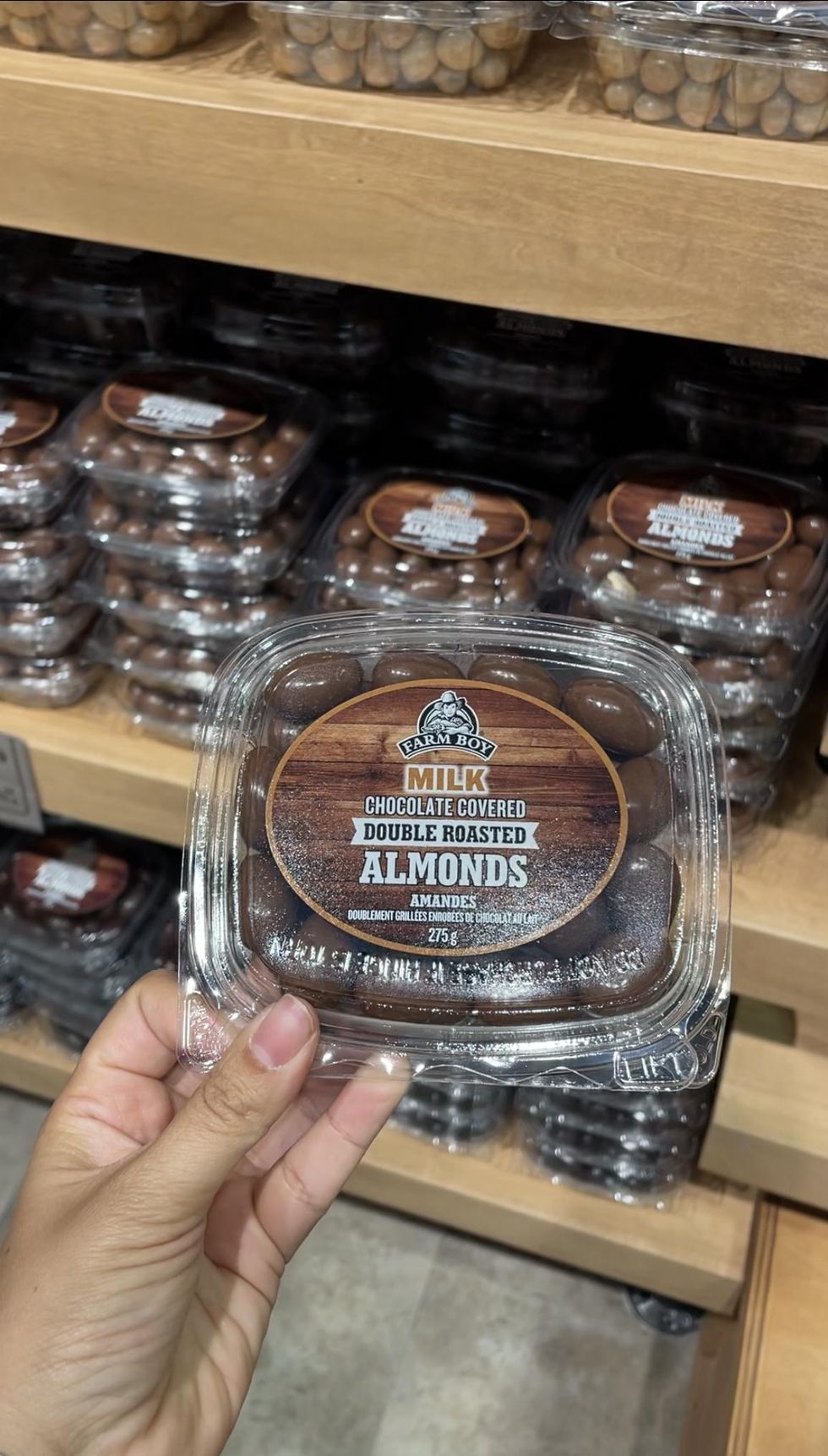 Chocolate-covered almonds at Farm Boy