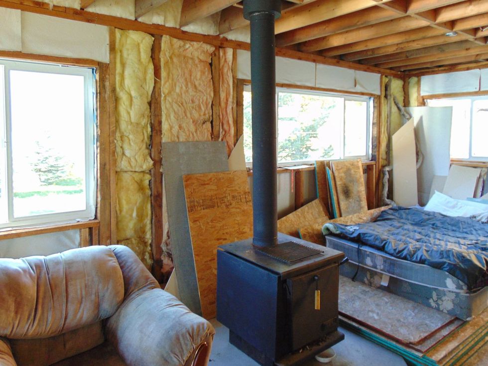 Cabin with wood stove in B.C.