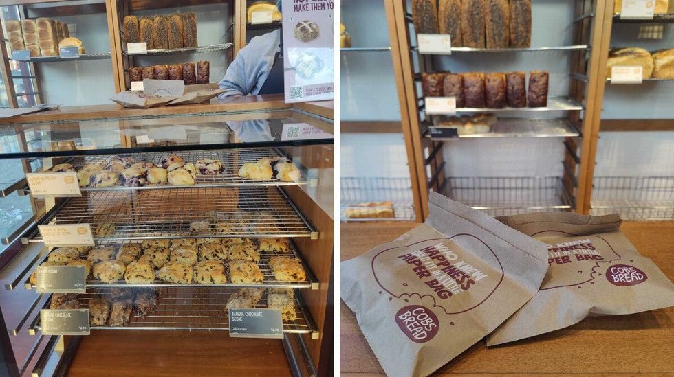 Scones pictured at COBS Bakery.