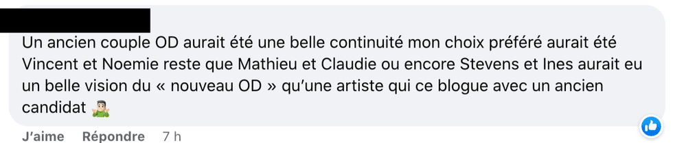 Commentaires sur Facebook.