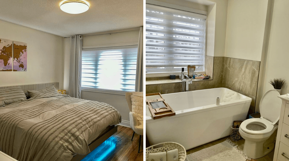 Corey and Destiny's master bedroom and bath.