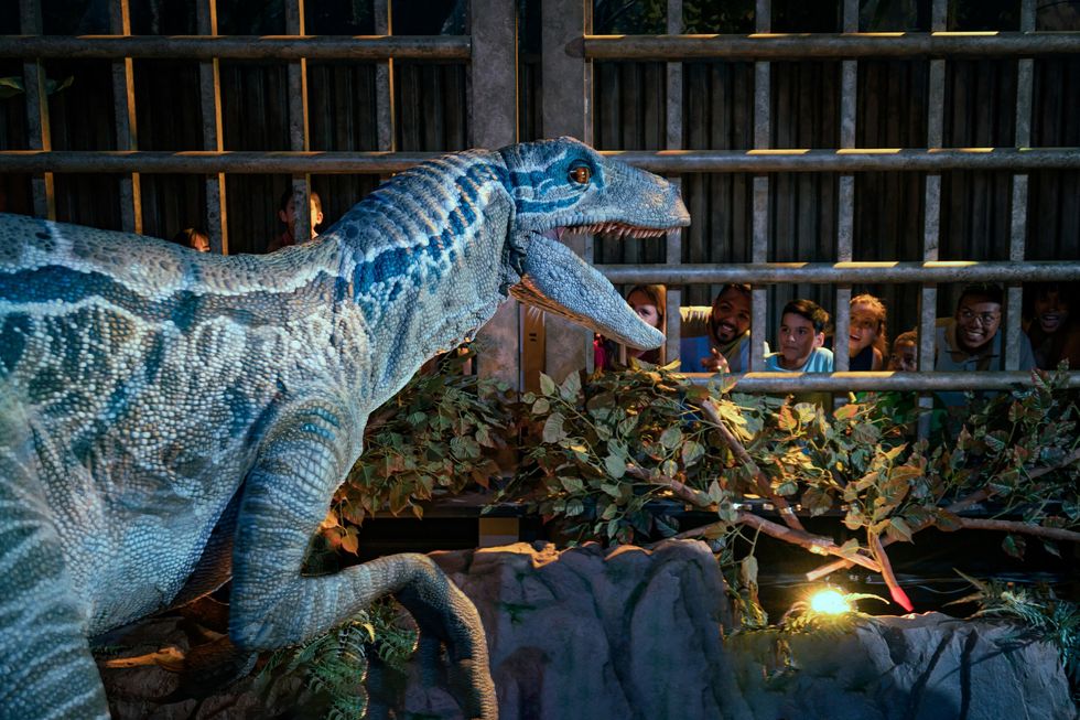 A dinosaur at Jurassic World: The Exhibition.