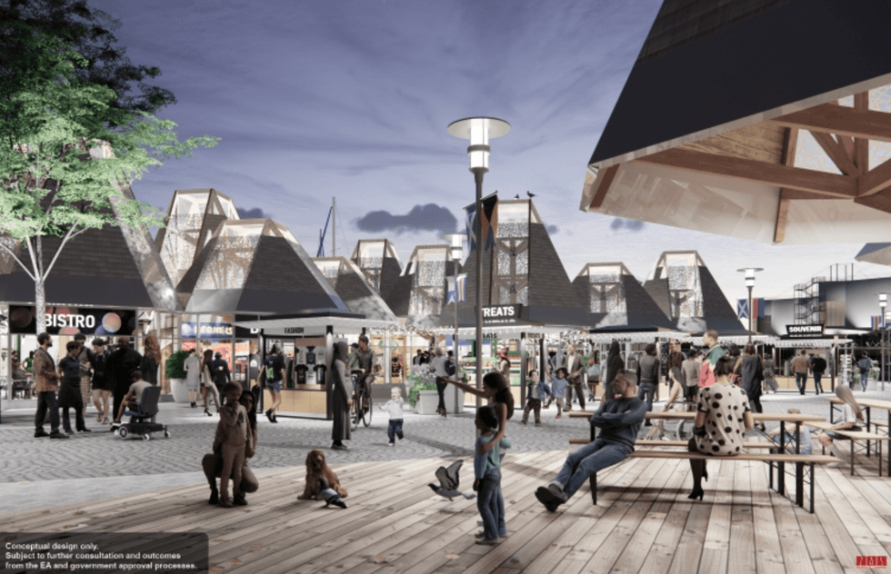 Rendering of Marina at Ontario Place.