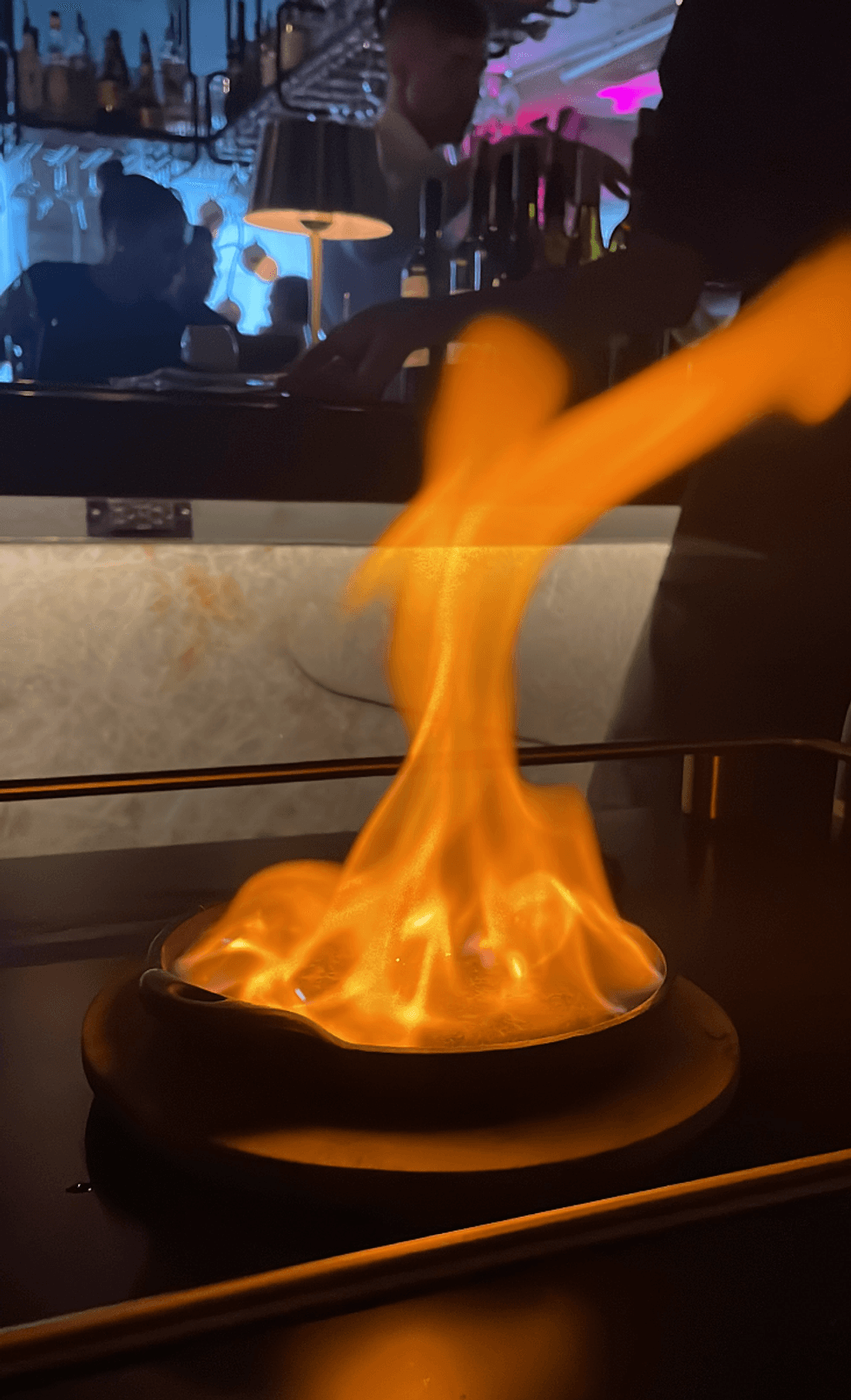 Flaming Saganaki at Margo.