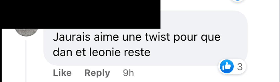 Commentaire sur Facebook.