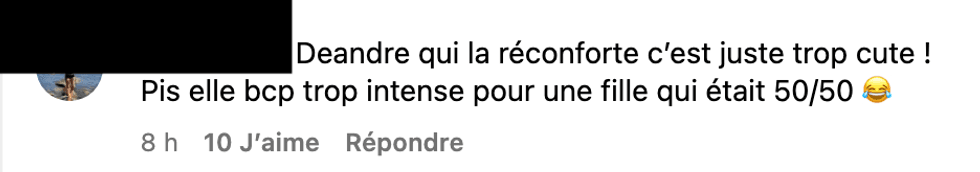 Commentaire sur Instagram.