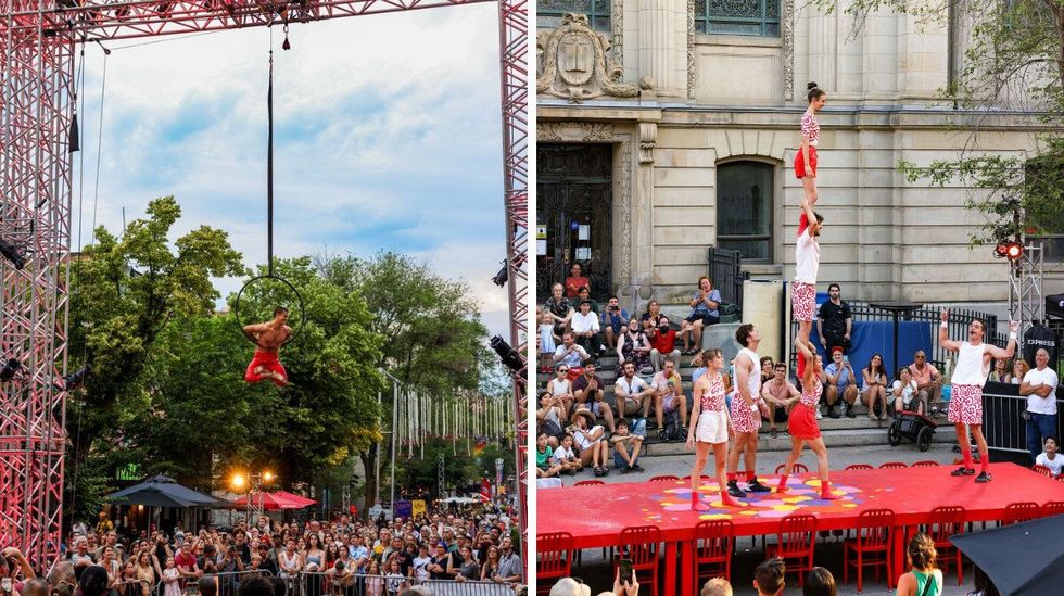 Les artistes lors de la Rue Compl\u00e8tement Cirque.