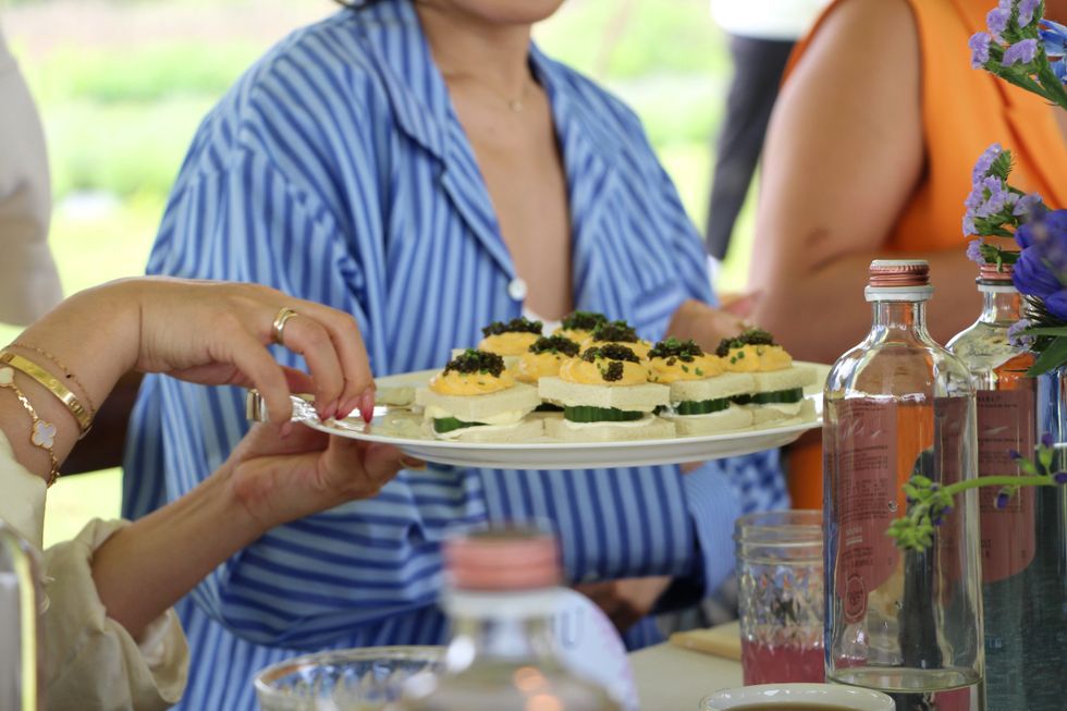 Caviar sandwiches.