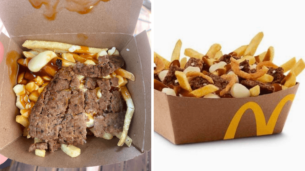 Poutine au boeuf.