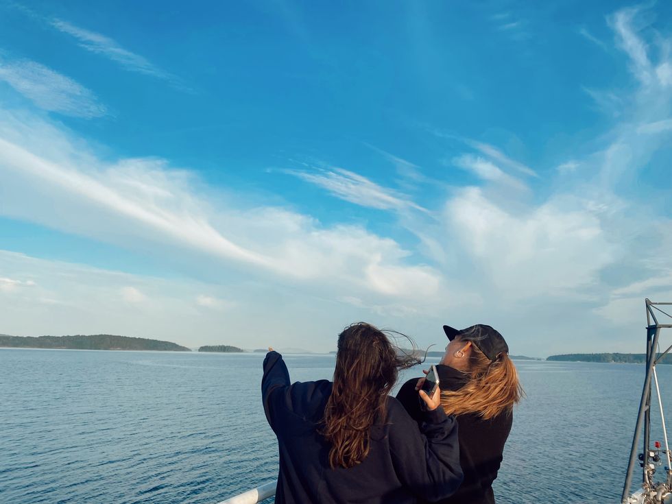 People on BC Ferries to Salt Spring Island.