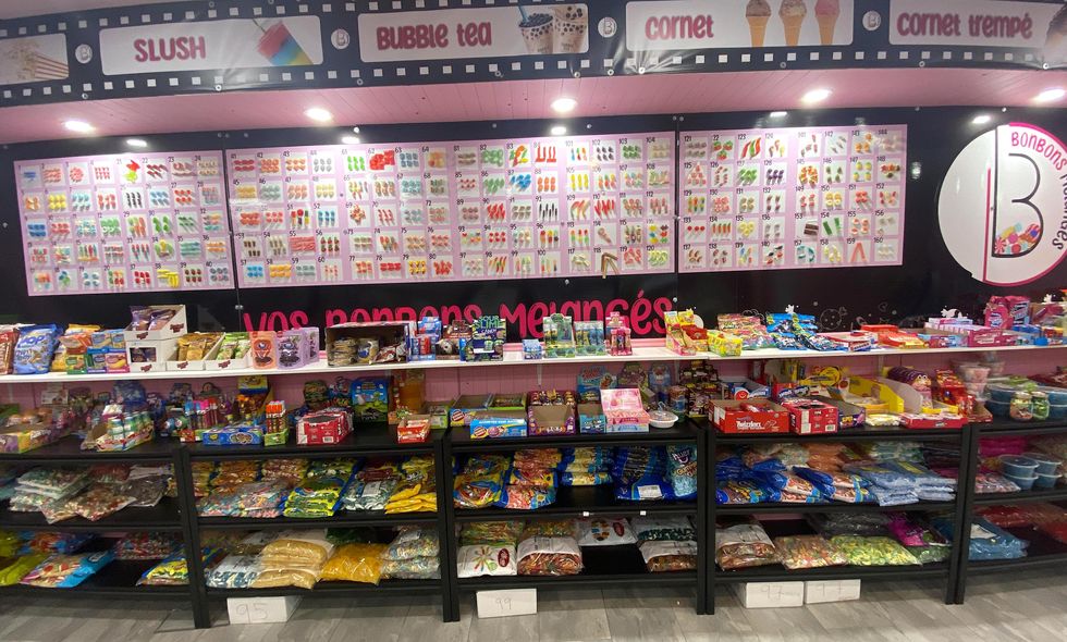 Mur de bonbons.