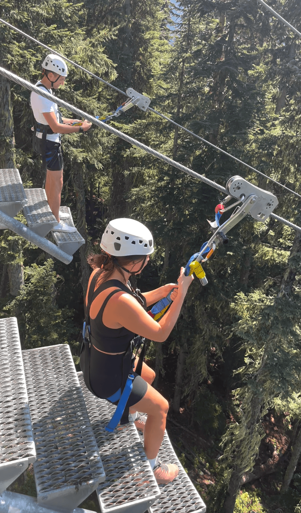 Morgan Leet on the zipline.