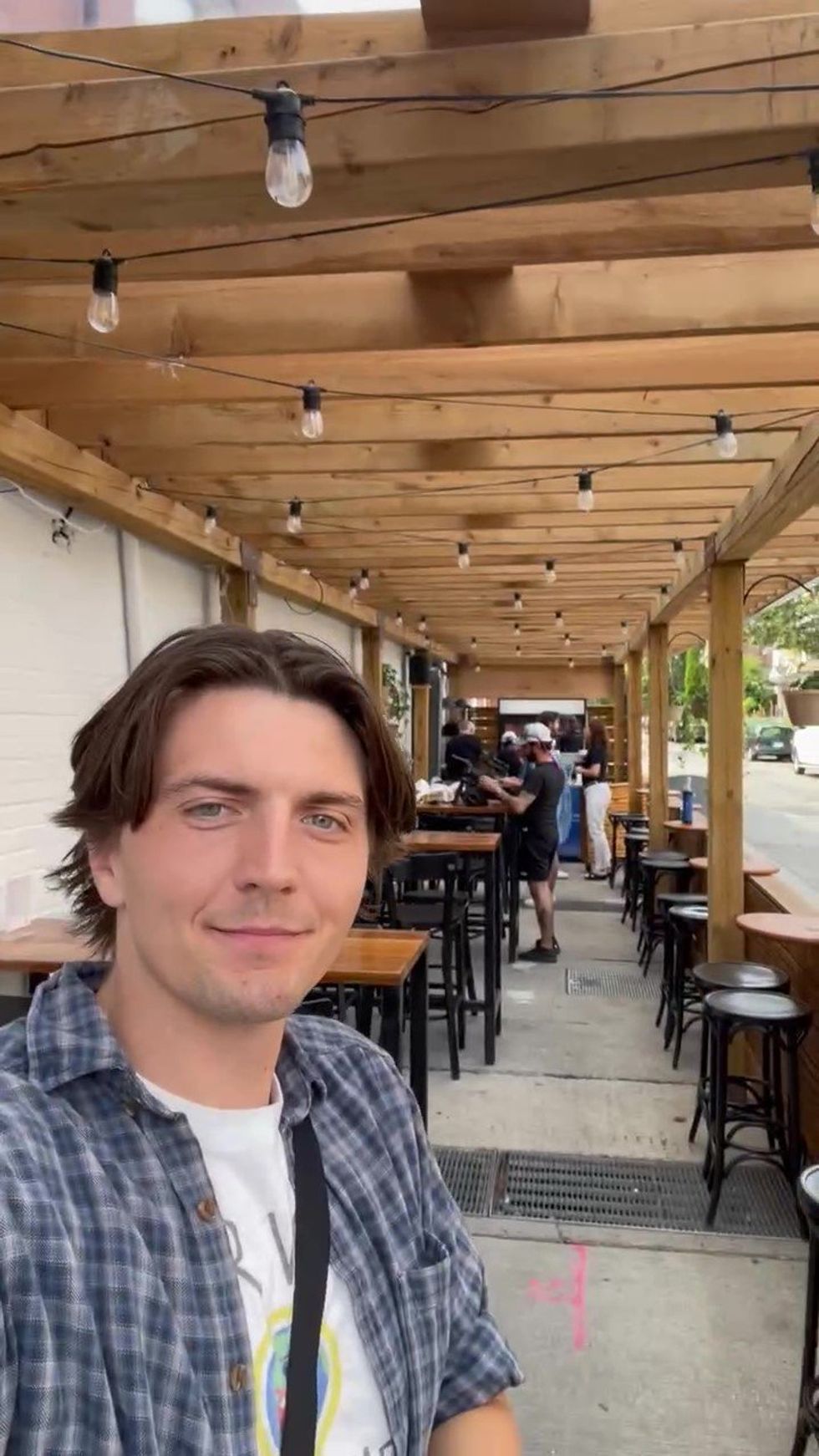Tristan on the patio.