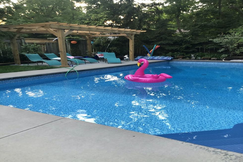 Pool with floaty.