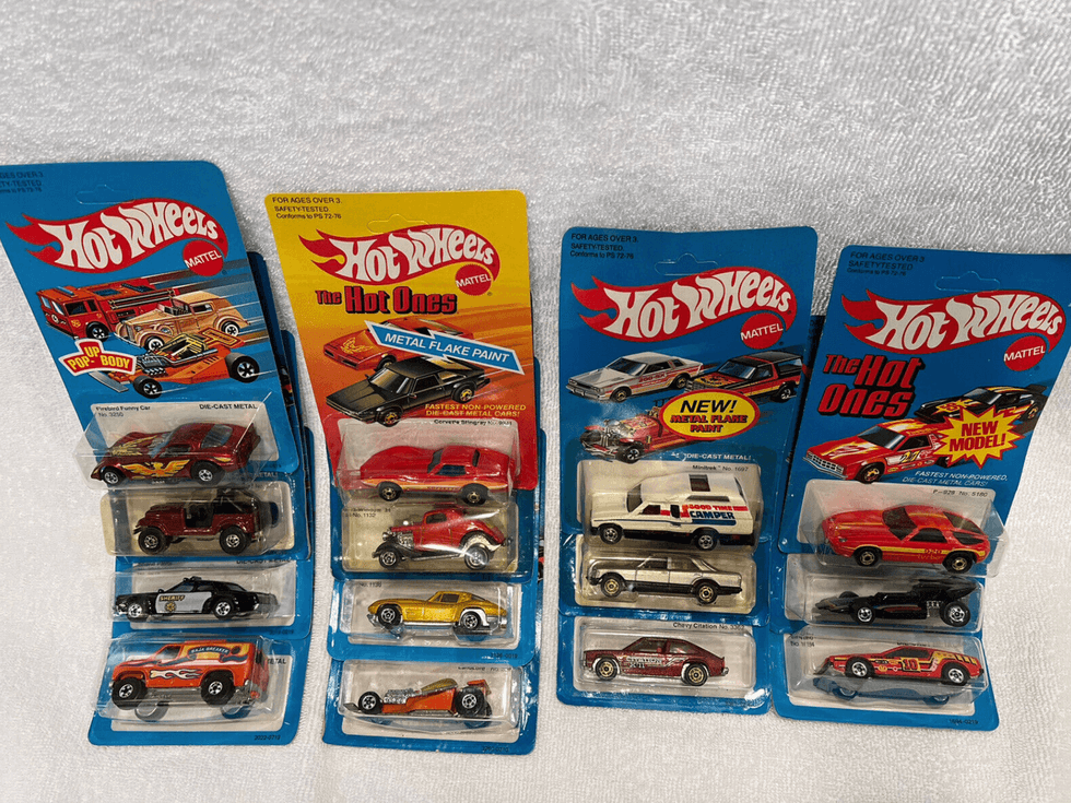 McDonald's Hot Wheels Happy Meal Toys from 1983.