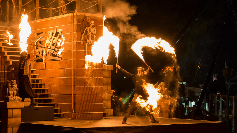 Perfomers at Inferno at Halloween Haunt.