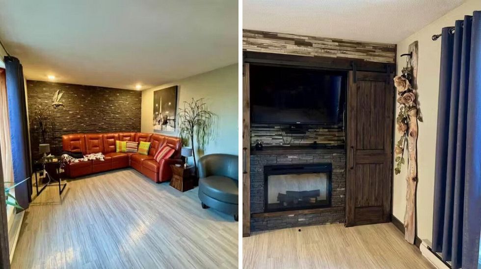 The living room of Toronto's cheapest house for sale.